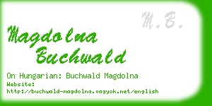 magdolna buchwald business card